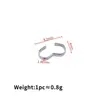 Aço Inoxidável 304 Anel Aberto Oval em Forma de O Fecho de Figura de Oito Material para DIY de Colar Pulseira Não Desbota Acessórios de Joia
