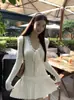 Vestido de Punto para Mujer Redenguan, Nuevo Estilo Francés Otoño/Invierno, Manga Larga, Adelgazante, Vestido de Encaje