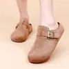 Zapatos de Mujer para Primavera y Otoño, Zapatos Retro Estilo Birkenstock Hechos a Medida con Plantillas Elevadoras, Zapatos Individuales Casuales de Punta Cerrada con Suela Suave, Zapatos de Mujer de Moda