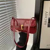 Estilo francés, personalizado, charol brillante, bolso retro de axila, bolso de mano elegante, bolso de hombro, bolso de mano de color liso, bolso de mujer, transfronterizo