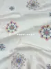 Fragancia de Loto Infundida con Tinta Nuevo Tejido Jacquard de Estilo Chino con Patrones Florales Ocultos, Vestido Chaleco de Tejido Bordado con Imitación de Brocado Song de Estilo Nacional