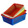 Cesta de plástico rectangular para lavar la cocina, cesta hueca para escurrir verduras, cesta grande para almacenamiento doméstico.
