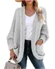Otoño/Invierno 2026 Comercio Exterior Transfronterizo Nuevo Llegada Amazon Tallas Grandes Cordón Tejido Grueso Cárdigan Abrigo Suéter Mujer