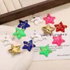 Colgante de Estrella de Cinco Puntas con Goteo de Aceite de Acero Inoxidable, Diseño de Nicho de Lujo Ligero, Para Collares y Pendientes DIY, Versátil y Elegante