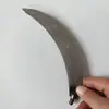 Hoz de Acero al Manganeso Metálico, Cuchillo Grueso de Acero Duro para Cortar Hierba al Aire Libre, Hoja de Media Luna para Plantas Acuáticas de Pesca, Cuchillo Dentado para Pesca en la Naturaleza, Equipo de Pesca