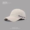 Sombrero de Nuevo Estilo para Circunferencia de Cabeza Grande que Hace que la Cara Parezca Más Pequeña, Gorra de Béisbol Bordada con Letras para Mujer, Versión Coreana, Versátil, Delgada, a la Moda