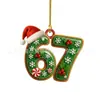 Bestseller Transfronteiriço Sixseven Papai Noel Decorações de Natal em Acrílico Decorações Divertidas de Meme Digital