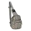 Fábrica em estoque Bolsa de equitação de lona camuflada para esportes ao ar livre Bolsa pequena para pendurar no peito Bolsa de ombro único Bolsa tática para peito ao ar livre