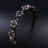 Faixa de Cabelo Trançada com Strass de Alta Qualidade Transfronteiriça Grampo de Cabelo Faixa para Lavar o Rosto de Verão Pressão para Cabelo Faixa de Cabeça Presilha de Cabelo Acessório de Cabelo