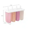 Molde de Paleta Clásico con 4 Cavidades y Tapa para Uso en Casa, Molde de Helado DIY para Paletas y Helados Caseros