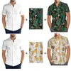 Camisa de impresión digital 3D a figura impresión camisa casual de verano para hombre manga corta una generación de cabello