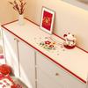 Alfombrilla para Mesa de Aparador de Año Nuevo Mantel Festivo Rojo Mesa de TV 2025 Alfombrilla Protectora para Mesa de Gabinete de Zapatos Alfombrilla Anti-Suciedad