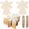Manualidades de Madera Pre-hechas Piezas de Madera en Blanco Decoración de Hombre de Jengibre de Pascua Adornos de Navidad Etiquetas de Regalo DIY