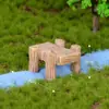 Terrario de musgo, paisaje en miniatura, pasillo, muelle, tocón de árbol, puente pequeño - Materiales de paisajismo DIY, accesorios decorativos y adornos pequeños