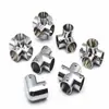 Conector empalmado 25/32 codo tubo redondo hebilla de fijación tubería de acero junta estante de acero inoxidable sujetador negro