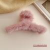 Pinza de estrella Delu de felpa de dibujos animados para otoño e invierno, pinza femenina linda de tiburón peludo, placa trasera para la cabeza, horquilla al por mayor