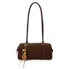 Bolsa Baguete de Luxo para o Dia a Dia Feminina Nova Grande Capacidade Textura Fashionável de Ombro Único Versátil Bolsa de Mão com Temperamento