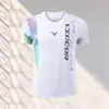 2024 Novo Terno com Bola de Pelo de Pena para Casal Traje de Competição da Seleção Nacional Manga Curta Masculino e Feminino Treinamento Esportivo Top de Secagem Rápida