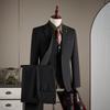Traje de Hombre a la Moda, Talla Grande, Business Casual, Traje Italiano de Alta Gama de un Botón, Vestido de Novio