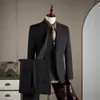 Trajes para Hombres de Negocios, Trajes Casuales Profesionales de Corte Delgado Estilo Italiano para Entrevistas, Ropa Formal para Bodas para el Novio y los Padrinos
