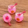 7 colores 27*31MM Accesorios de resina acrílica DIY Colgante de tarro de miel luminoso Adornos para pulsera de equipaje