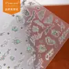 Cyansea Popular Transfronteiriço Estilo Gótico Garota Popular Y2K Coração Cruz Nova Prata Adesivos de Arte para Unhas DIY Celular