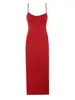 Moda Feminina Transfronteiriça Verão 2026 Novo Estilo Europeu e Americano Sexy Bodycon Justo com Amarração Alça com Aro Vestido Longo