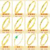 Moda Nuevo Llegado productos genuinos Joyería Vintage Simple para Mujer Cachemir Arena Oro Sólido Diseño de Nicho Pulsera