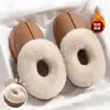 Novas pantufas unissex para outono e inverno de 2026, forradas com fleece espesso, solado espesso, quentes e antiderrapantes, para uso interno e externo, com design de bico fechado, adequadas para uso tanto interno quanto externo