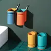 Kit de Prateleira de Armazenamento para Lavatório, Porta-Escova de Dentes para Banheiro, Copo para Enxaguante Bucal de Dormitório Sem Furos, Copo para Escova de Dentes de Dormitório