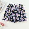 Fornecimento Direto da Fábrica Shorts de Algodão e Seda Feminino Verão Finos Florais Japoneses Caimento Elástico na Cintura Pijama Algodão Artificial Calça Única