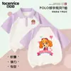 Camisetas de Manga Corta con Dibujos Animados de Comercio Exterior para Niños y Niñas, Elegantes Conjuntos de Verano para Hermanos, Polos Infantiles de Manga Corta