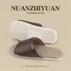 Fábrica de Zapatos Qidan Estilo Japonés Pantuflas de Lino para Mujer, Verano Hogar Interior Suela Suave Silenciosas Pareja Hogar Zapatillas de Piso para Mujer