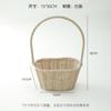 Cesta de Flores Tecida Estilo Rattan para Jardinagem, Cesta de Mão, Buquê de Flores de Rattan e Vime, Cesta para Arranjo de Flores, Arte Floral Tecida à Mão DIY