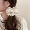 Diadema de Encaje de Alta Gama para Mujer, Elegante y a la Moda, Cuerda para el Cabello de Bola, Lazo de Hada, Accesorios para el Cabello de Tela
