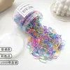 Elásticos de Cabelo Descartáveis para Mulheres, Pretos, Espessados, Alta Elasticidade, Não Danificam o Cabelo, Pequenos Elásticos de Cabelo para Crianças, Acessórios de Cabelo