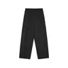 Jiang* Orden2026 Verano Nuevo Pantalones Casuales de Cintura Elástica para Mujer, Pantalones Largos Negros Caídos, Pantalones Rectos de Pierna Ancha