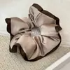 Scrunchie de Algodão Preenchido com Cetim de Alta Qualidade Estilo Coreano Versátil Prendedor de Rabo de Cavalo com Textura Macia Faixa de Cabelo