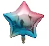 Globo de película de aluminio de estrella de cinco puntas color oro rosa con forma de corazón de 18 pulgadas, decoración para actividades de fiesta de cumpleaños, boda, festividades
