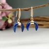 Pendientes de moda de verano 2023 para mujer, de alta calidad, con forma de luna de piedra natural, ligeros y lujosos.