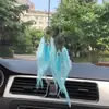 Atrapasueños Doble Pluma Estilo Ins para Colgar en el Coche, Decoración Creativa para el Espejo Retrovisor del Coche, Colgante Interior para el Coche