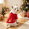 Vestido Navideño Popular Transfronterizo para Mascotas con Forro de Felpa para Calor, Atuendos Festivos para Perros y Gatos, Directo de Fábrica, Al por Mayor en Stock