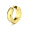 Clip para oreja curvo de acero inoxidable y acero de titanio transfronterizo, aretes falsos sin perforación para hombre, aretes geométricos de moda, aretes, aretes en stock