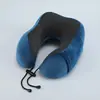 Almohada en Forma de U de Espuma Viscoelástica al por Mayor Almohada para Cuello Transfronteriza Almacenable Soporte para Cuello en Forma de U para Avión, Tren de Alta Velocidad, Oficina
