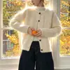 Cárdigan de Punto Vintage LEKA con Cuello Redondo para Mujer, Nuevo Diseño Otoño/Invierno 2026, Abrigo Suéter Retorcido Holgado para Mujer