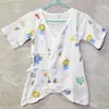 Macacão de Bebê com Cobertura para Pernas em Cor Nova Selecionada Cuidadosamente, Roupa Estilo Monge com Amarração Dupla em Gaze de Alta Densidade para Recém-Nascido, Roupa de Borboleta para Bebê