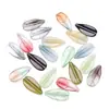 Hojas de Durazno de Montaña Degradadas, Hojas Esmaltadas, Pétalos de Alas de Libélula, Accesorios de Joyería DIY, Materiales para Horquillas y Tiaras de Estilo Antiguo