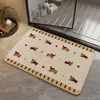 Alfombra de Piso Tejida de Lino para Baño Entrada al Baño Absorbente de Agua Antideslizante Felpudo para Inodoro Lavabo Resistente a Manchas Resistente a Caídas Alfombra