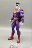Super-herói Justiça United Meng Steel Bones Batman Batalha Superman Móvel Modelo Boneca Ornamentos