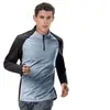 Camiseta deportiva transpirable de media cremallera para jóvenes transfronteriza, top de entrenamiento de manga larga de secado rápido para primavera con cuello alto, adecuado para fitness, actividades al aire libre y correr
